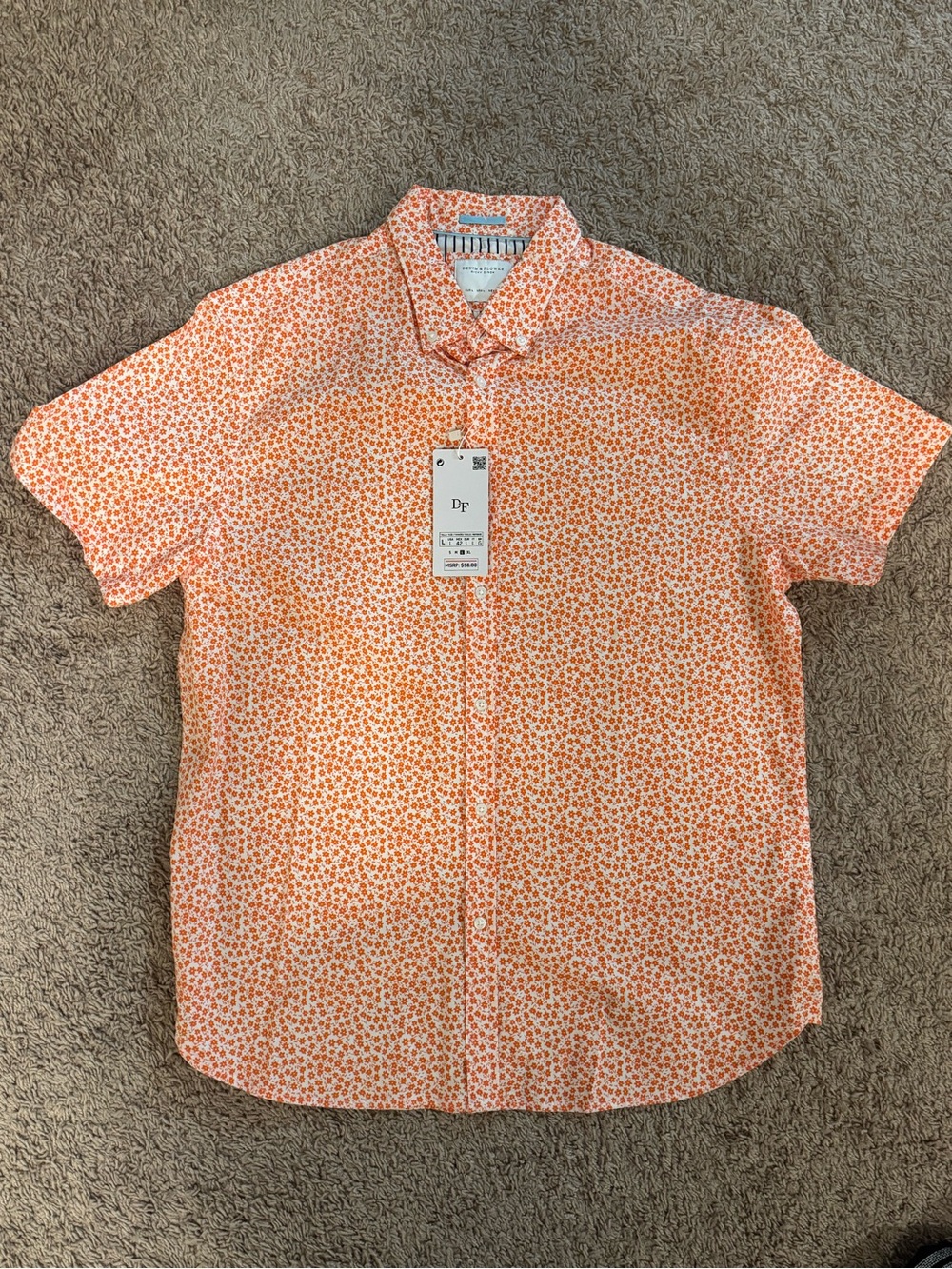 Denim & Flower Mens Button Up Shirt